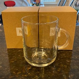 Set of 2 New Nespresso glass mugs